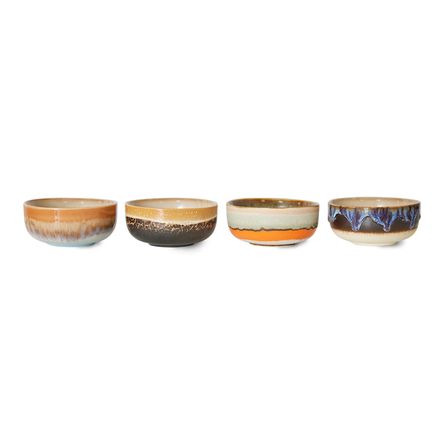 Set 4 Ciotole Tapas Bowls 70s ceramics - Crystal