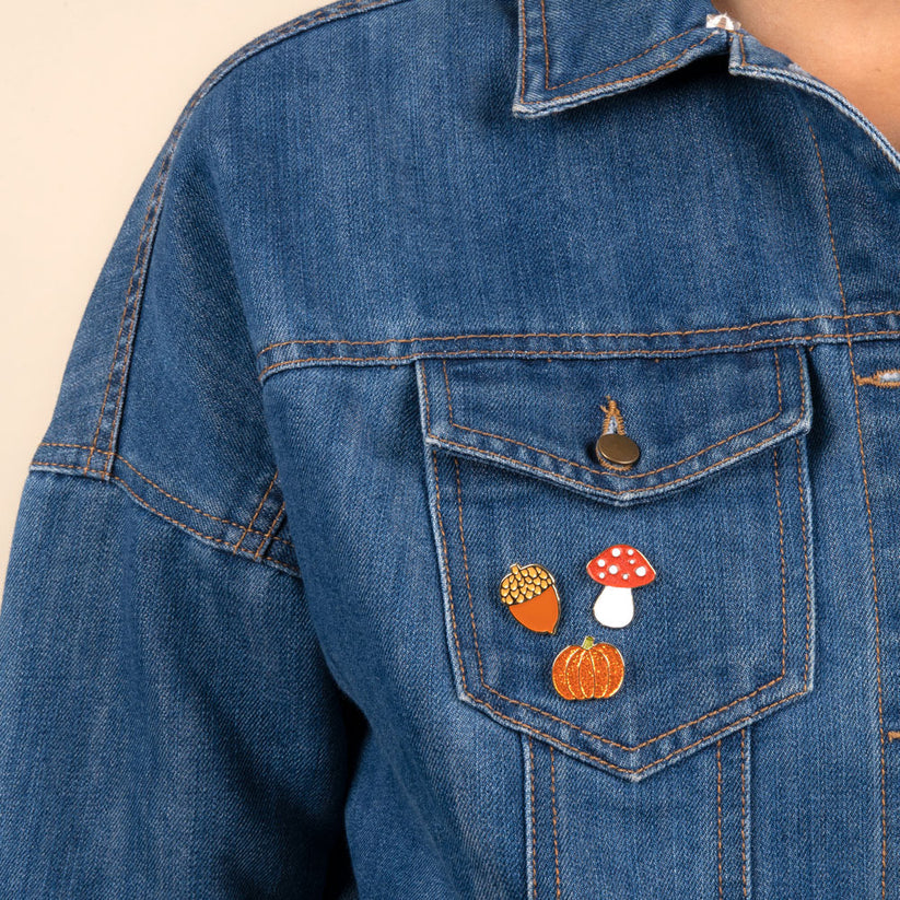 Brooch For Denim Jacket - Acorn Pin