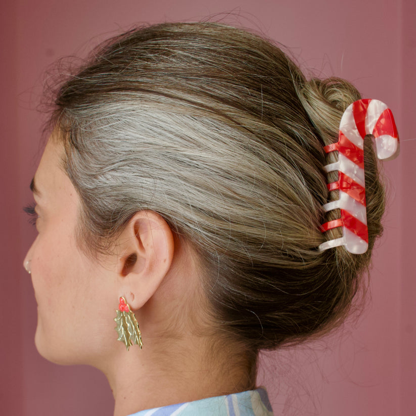 Molletta per i capelli - Candy Cane Hair Claw