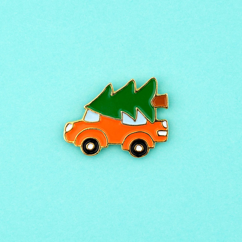 Spilla Per Giacca di Jeans - Christmas Car Pin