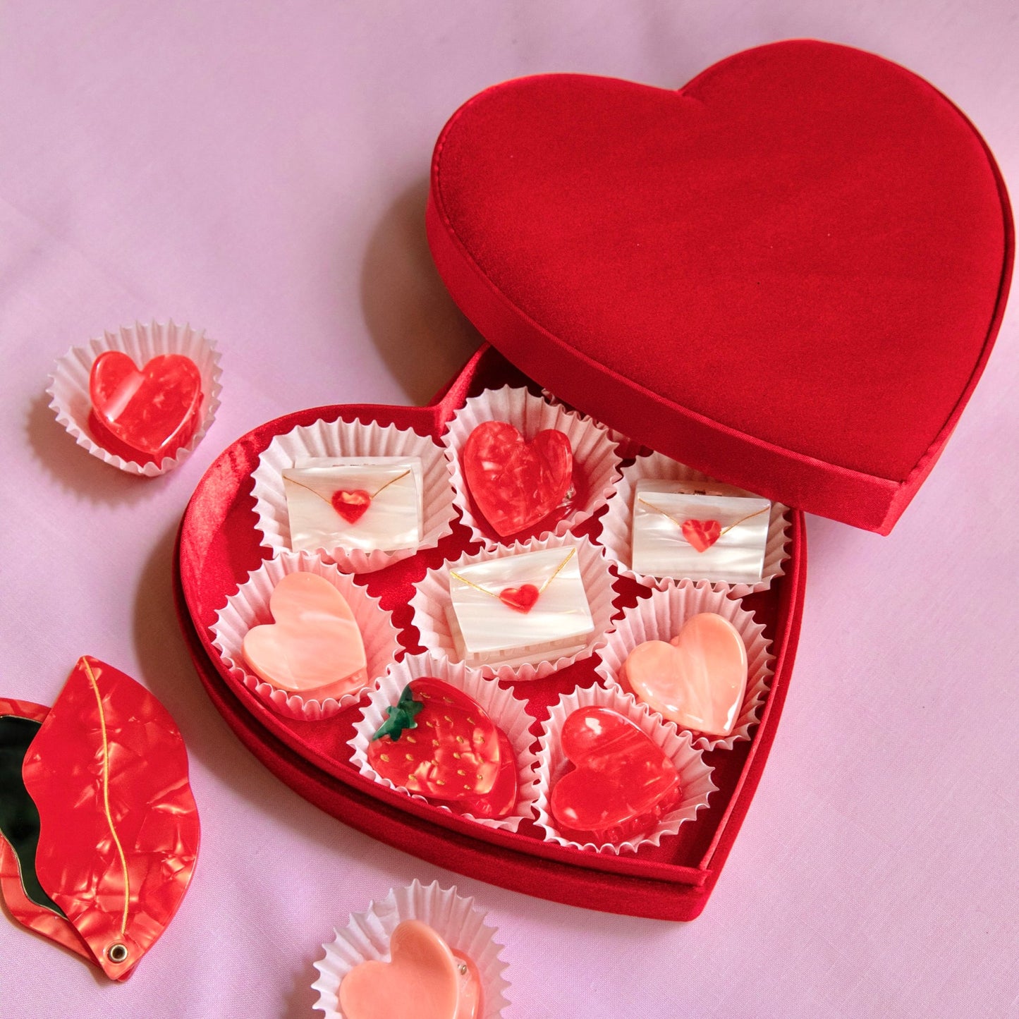 Mini ciappetto per capelli - Letterina d'amore