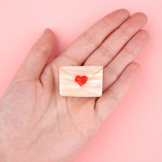 Mini ciappetto per capelli - Letterina d'amore