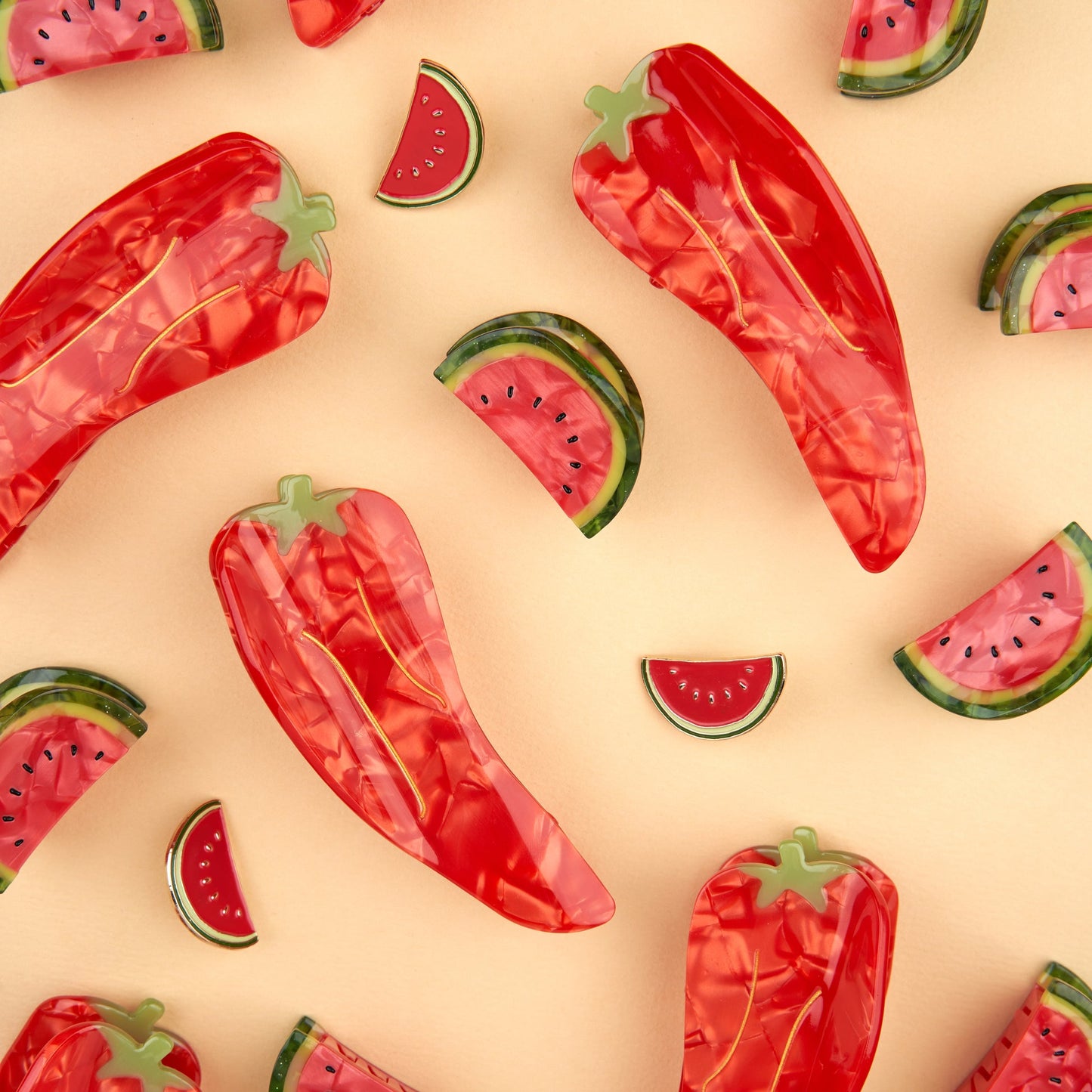 Molletta per i capelli - Peperoncino