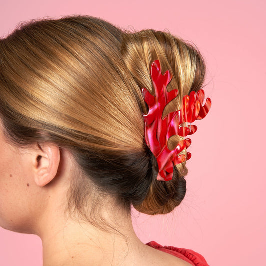 Molletta per i capelli - Corallo