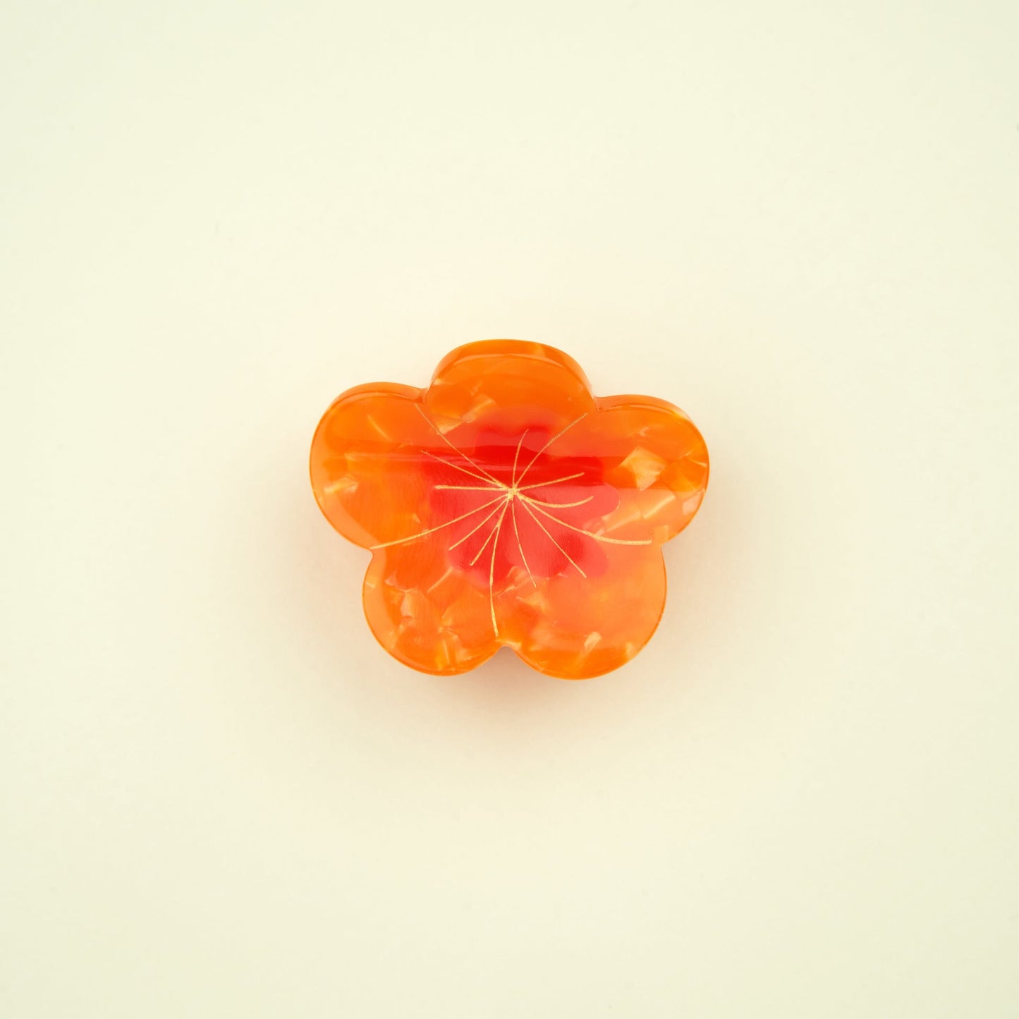Mini molletta per i capelli - Fiore Arancione