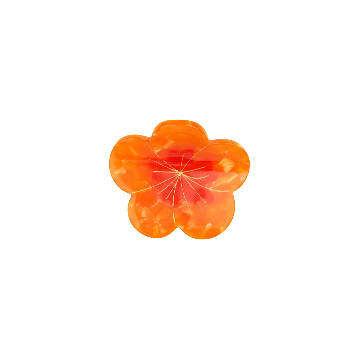 Mini molletta per i capelli - Fiore Arancione