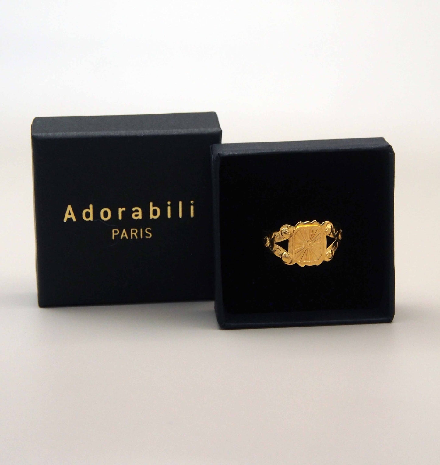 Anello regolabile dorato in oro fino