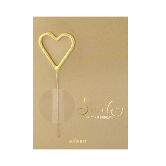 Cartolina con Candelina - Smile, it's your Birthday
