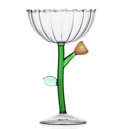 Botanical Goblet - Amber flower champagne cup by Alessandra Baldereschi
