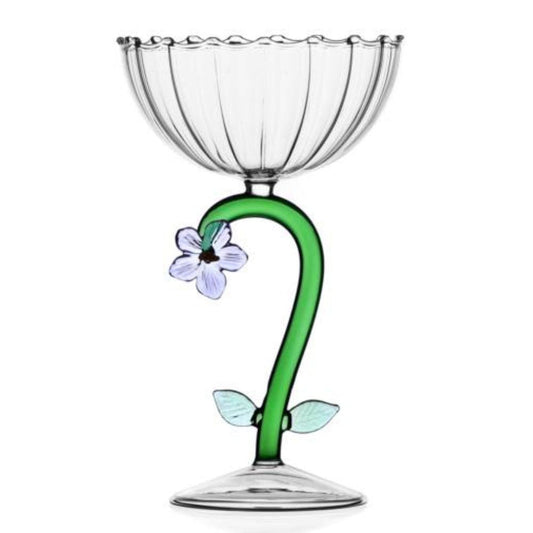 Botanical Goblet - Lilac flower champagne cup by Alessandra Baldereschi