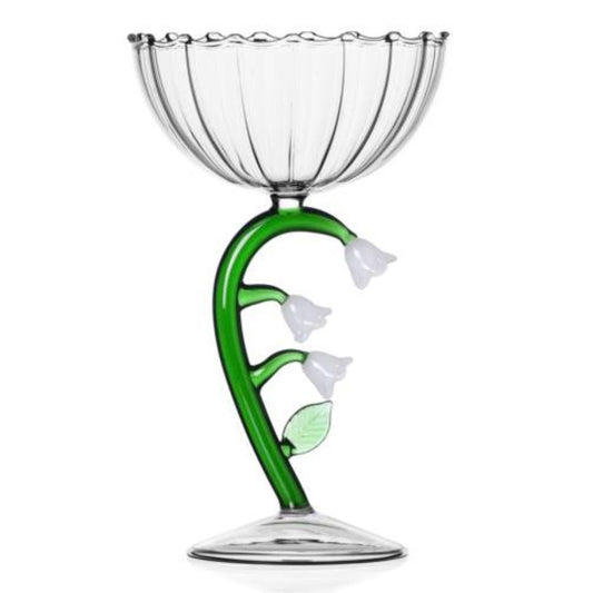 Botanical Goblet - White flower champagne cup by Alessandra Baldereschi