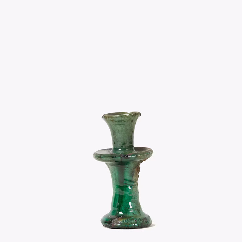 Churros light blue candle holder