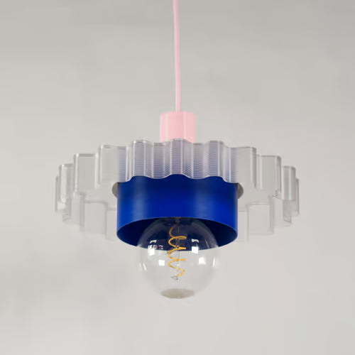 Lampadario Gigi 3 - Blu e Rosa