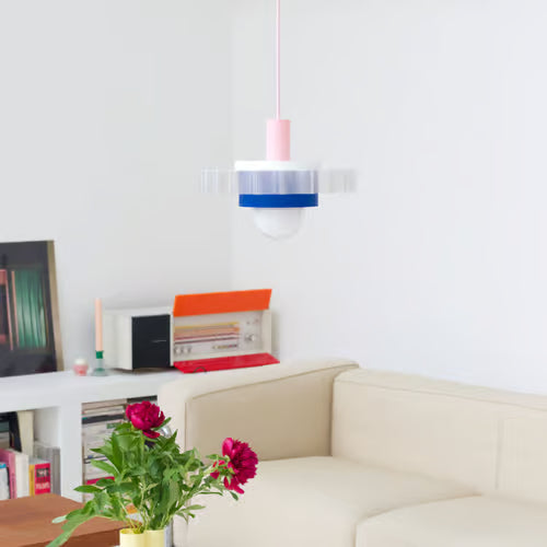 Lampadario Gigi 3 - Blu e Rosa