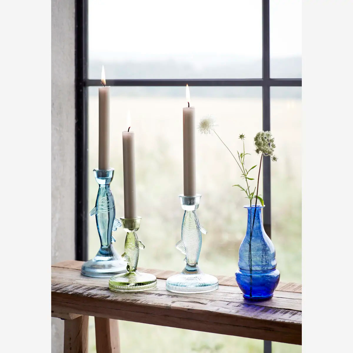 Vasetto in vetro riciclato - Blu