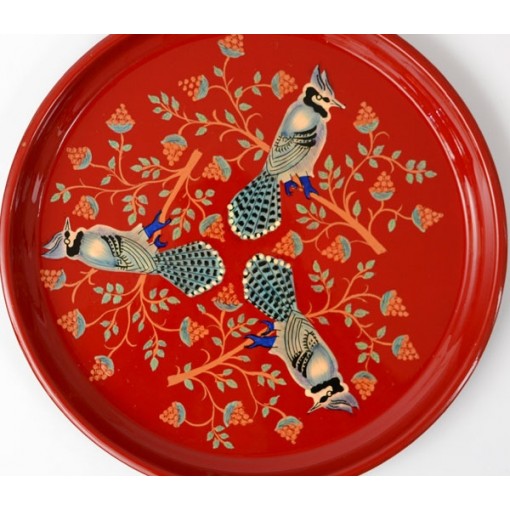 Vassoio Acciaio inox Tondo - Rosso