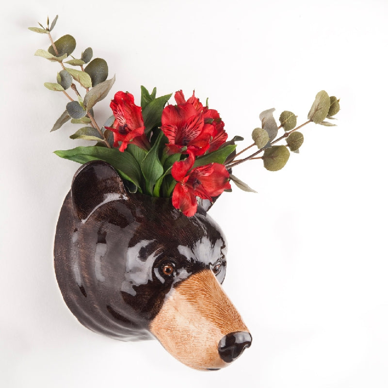 Bear wall vase 
