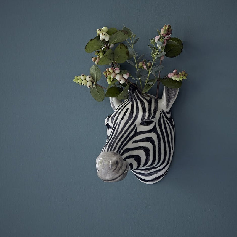 Zebra wall vase 