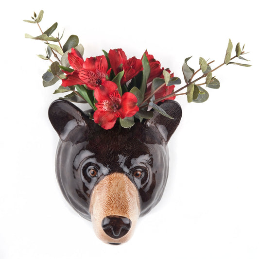 Bear wall vase 
