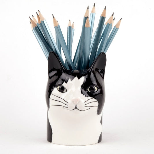 Black and White Cat Pen Holder 