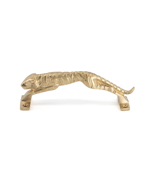 Tiger handle in brass