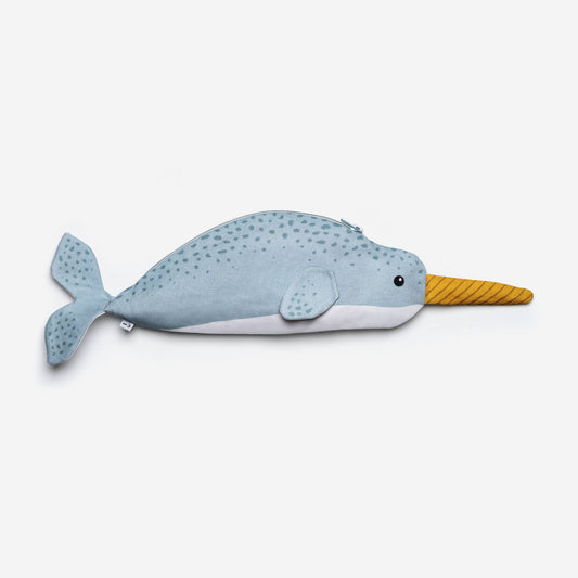 Narwhal pencil case - Blue